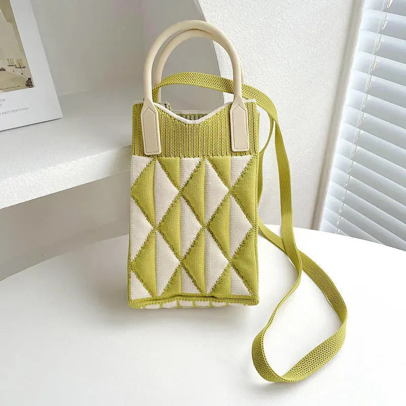Love Mini Knit Shoulder Crossbody Bag - Bellarte Enchanté Love Mini Knit Shoulder Crossbody Bag